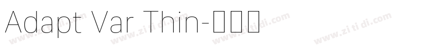 Adapt Var Thin字体转换